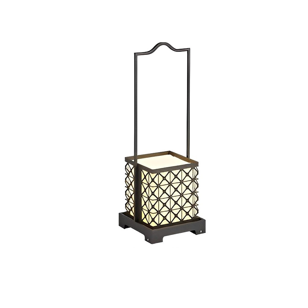 Modern Retro Portable Outdoor Lantern — Stainless Steel & PE, Solar / Hardwired, LED 3000K, IP65, Black