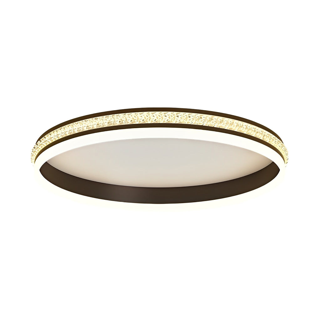Modern Round or Square LED Flush Mount — Iron and Acrylic, 31W, Stepless Dimming with Remote Control