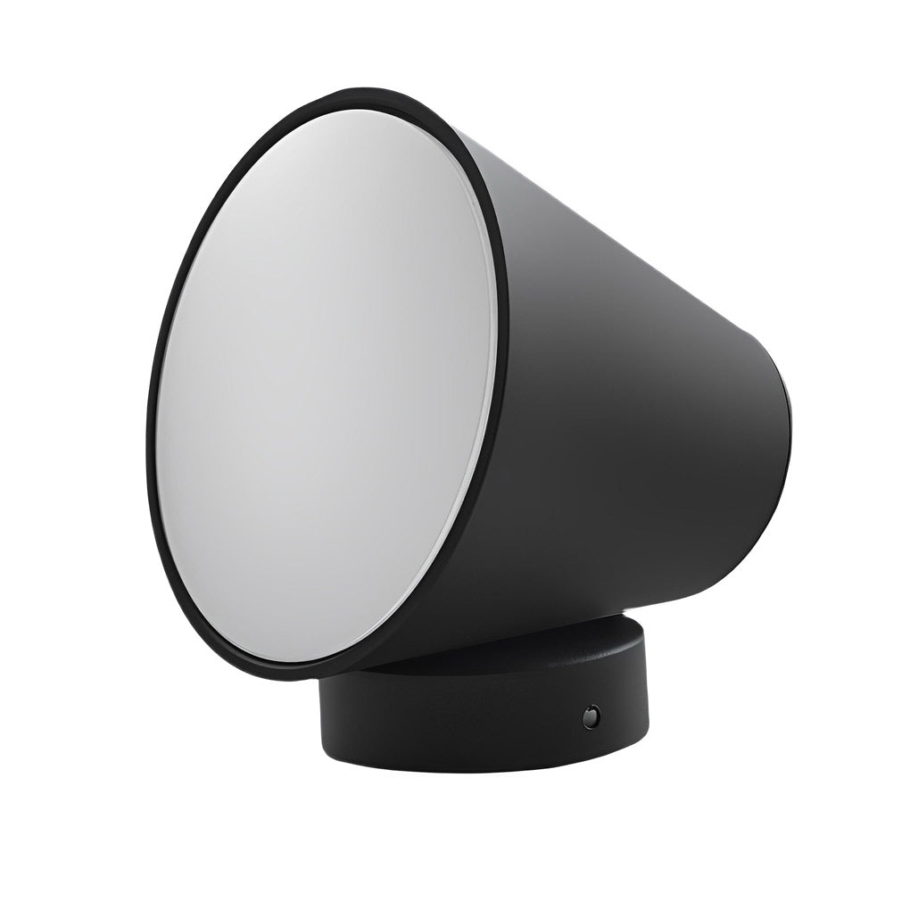 Modern Cone Outdoor Wall Sconce — Die-Cast Aluminum, Black, 12W LED, IP65 Weatherproof
