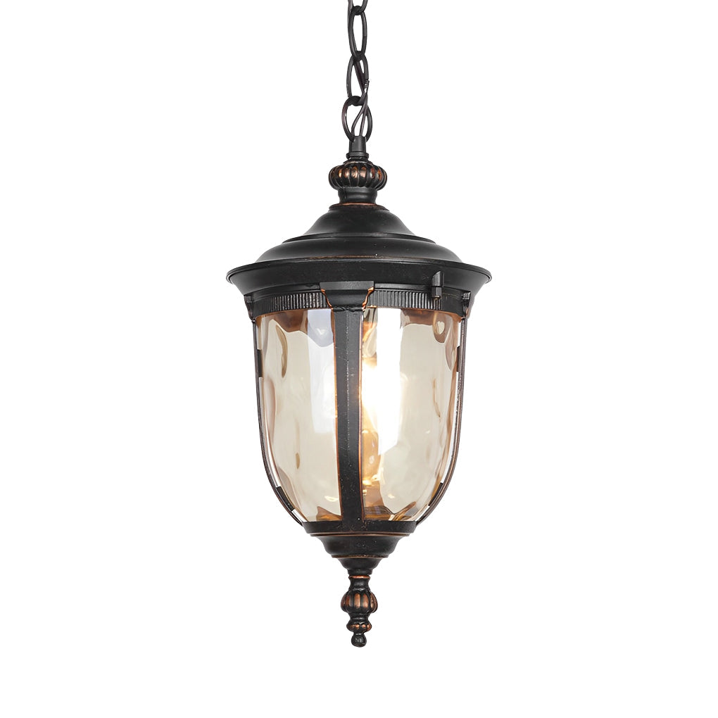 Unique Black European-Style Outdoor Chandelier Lights - Waterproof Glass Design