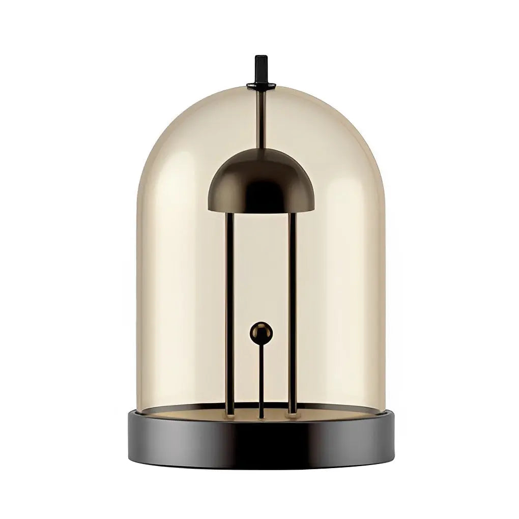 Detachable Dome Ambient Lamp with Smoked Glass Table Design - DIY Luxe