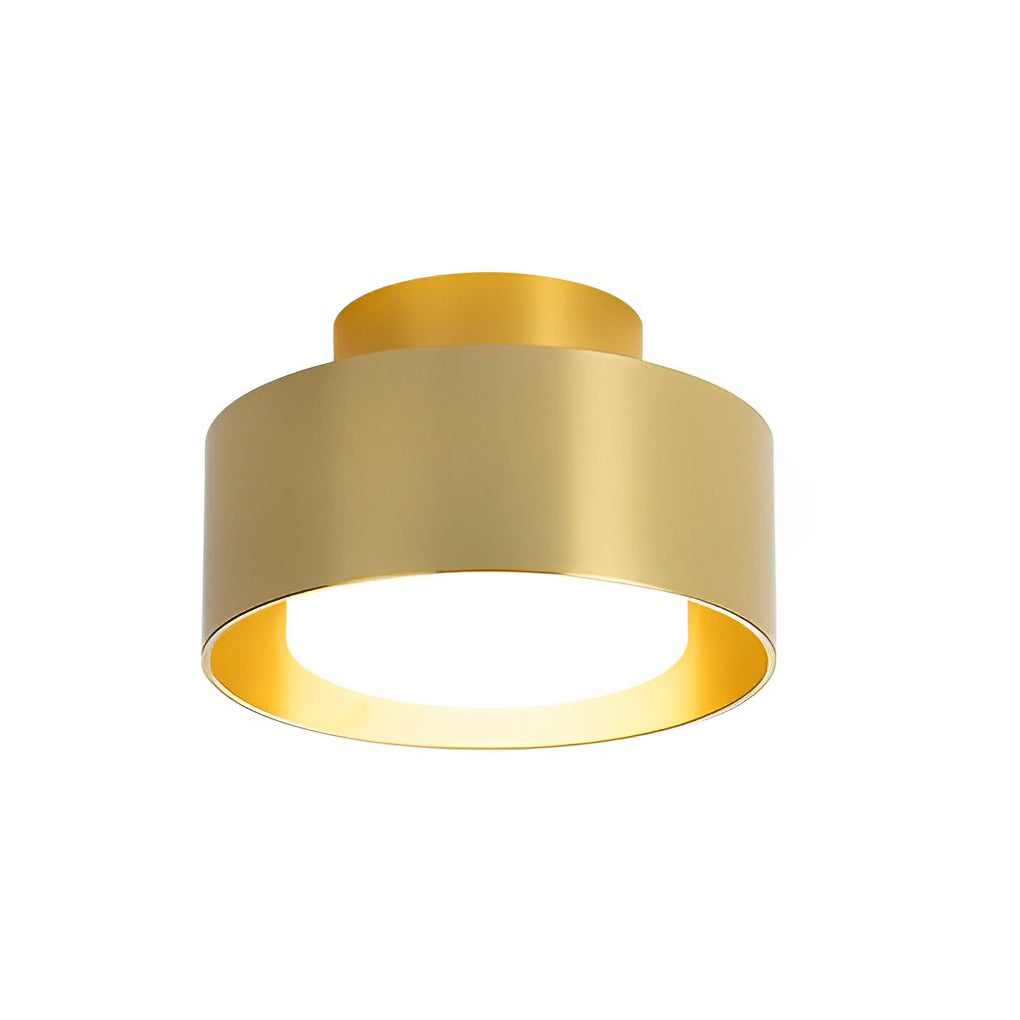 Modern Minimalist Round LED Flush-Mount Ceiling Light — Aluminum, 6W, 3000K, 5.9" Diameter