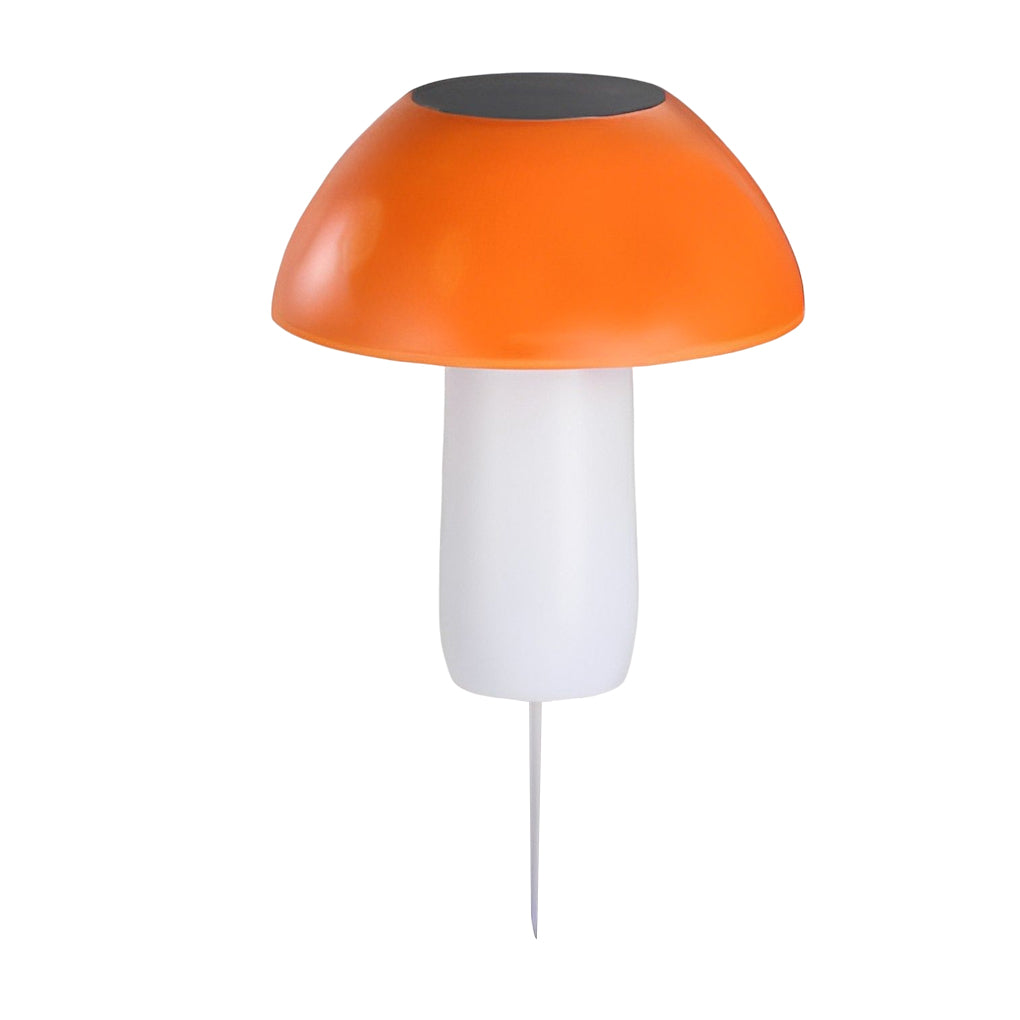 Mushroom Solar LED Lawn Light — ABS, Warm White 3000K, Auto Dusk-to-Dawn, IP Weatherproof, 7" × 15"