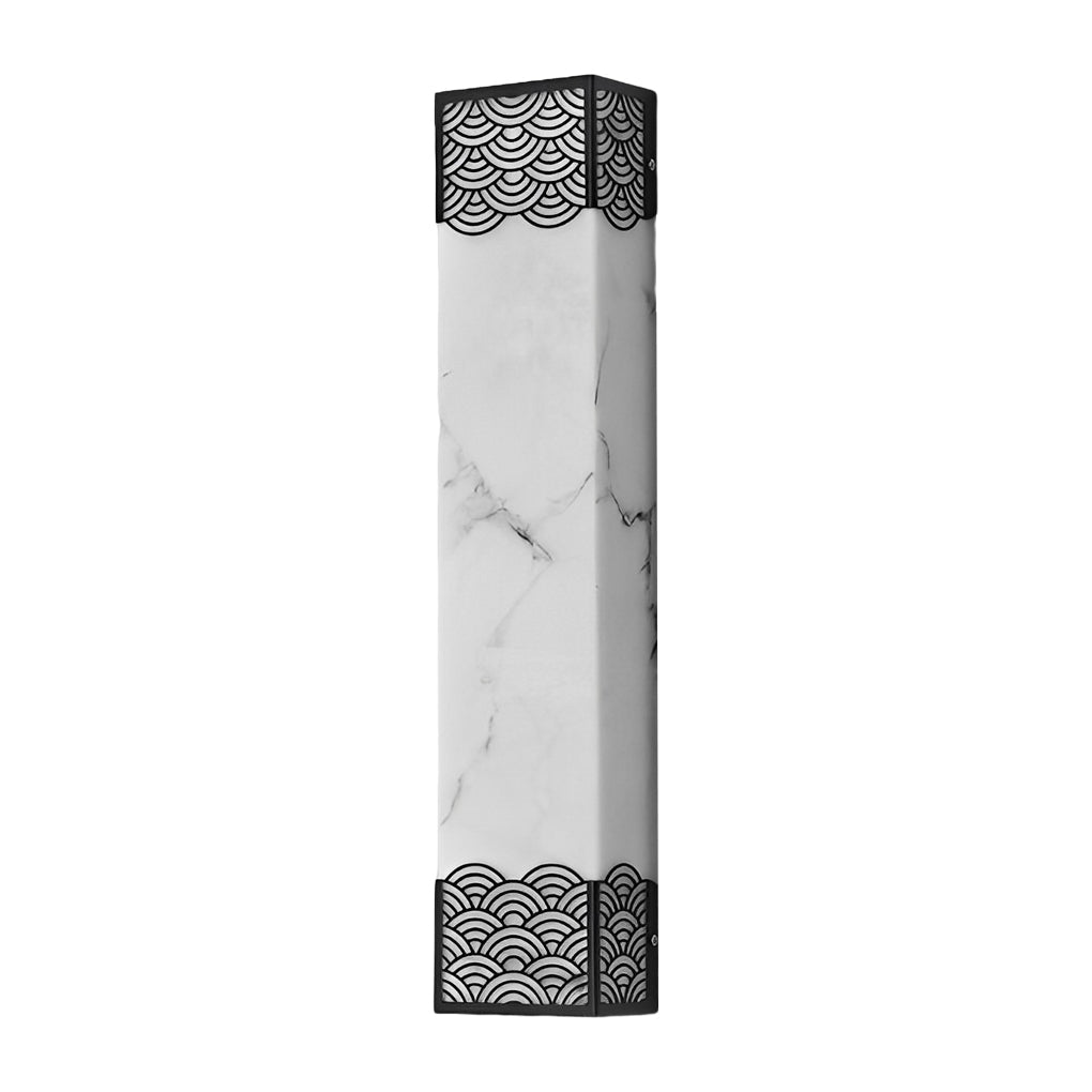 Vintage Rectangular Outdoor Wall Sconce — Stainless Steel & Resin, LED 20W, 3-Color Temperature, IP-Rated Weatherproof, 26" Height