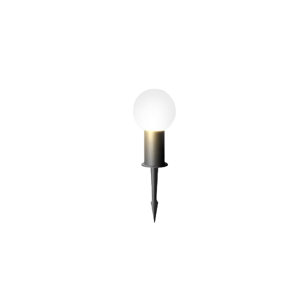 Round Ball LED Bollard Path Light — Black Stainless Steel, 3W/5W, 3000K Warm White, IP54 Weatherproof, 10" or 31.5" Height