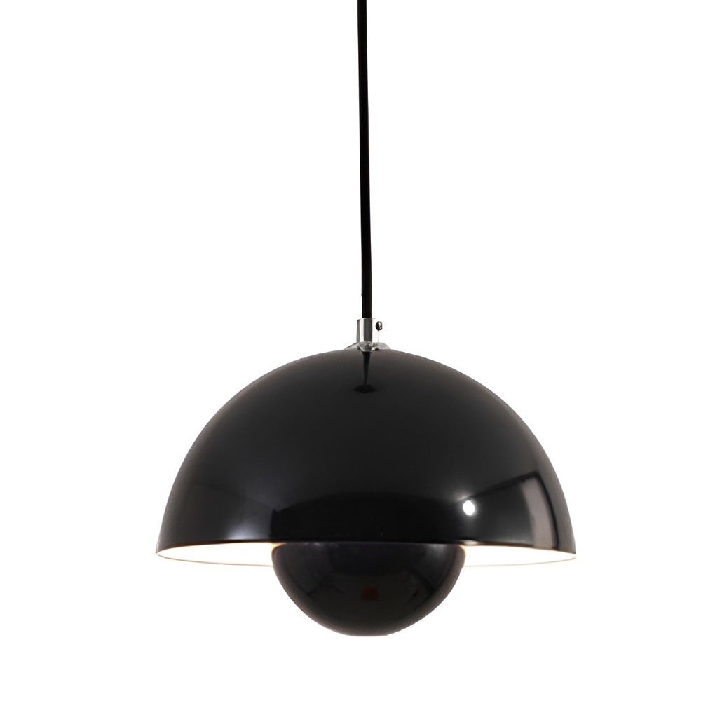 Flowerpot 1-Light Mini Pendant — Iron, Dome Mushroom Shade, E27, 9" Diameter, 3000K Warm White