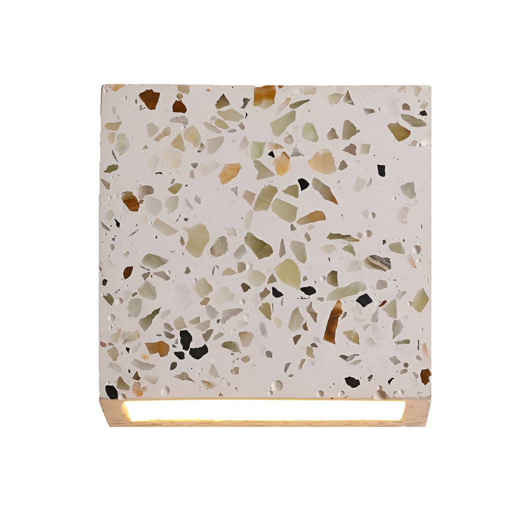 Square Up/Down Wall Sconce — Terrazzo, Modern Industrial, G4, 3000K Warm White
