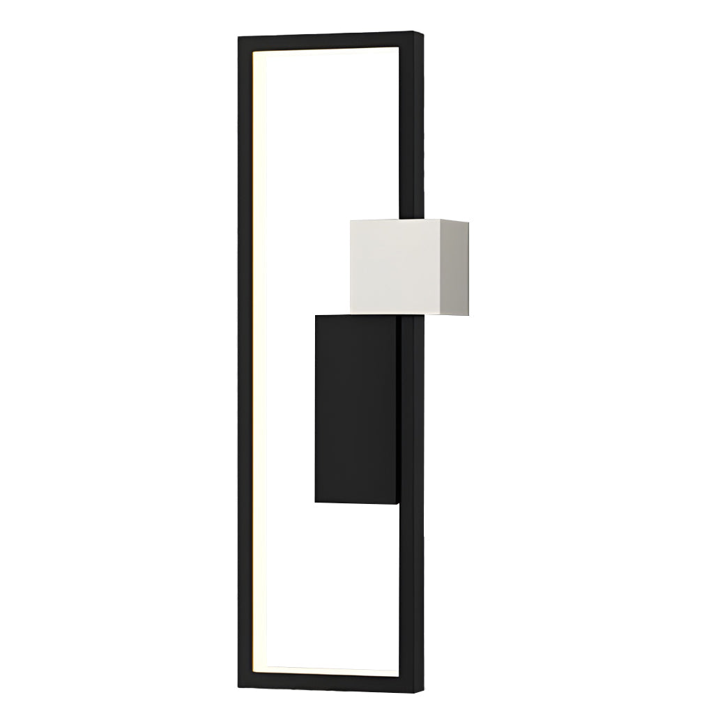 Rectangular Three-Step Dimming LED Wall Sconce — Iron & Aluminum, 3000K/6000K, Black or Gold