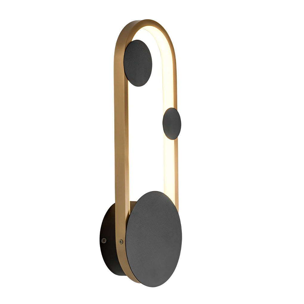 Round LED Wall Sconce — Iron and Acrylic, 15W, Three-Step Dimming (3000K/4500K/6000K)