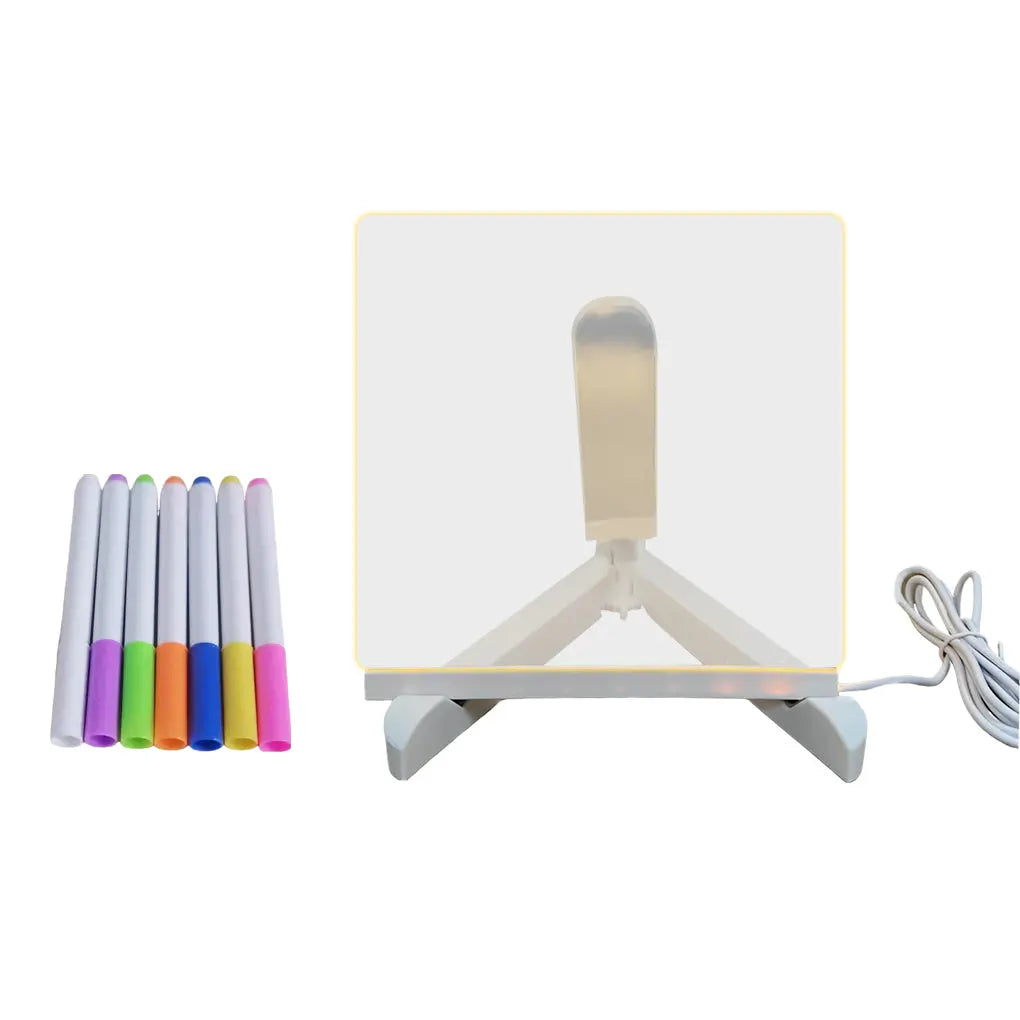Colorful Writable LED Acrylic Message Board Table Lamp Luxe