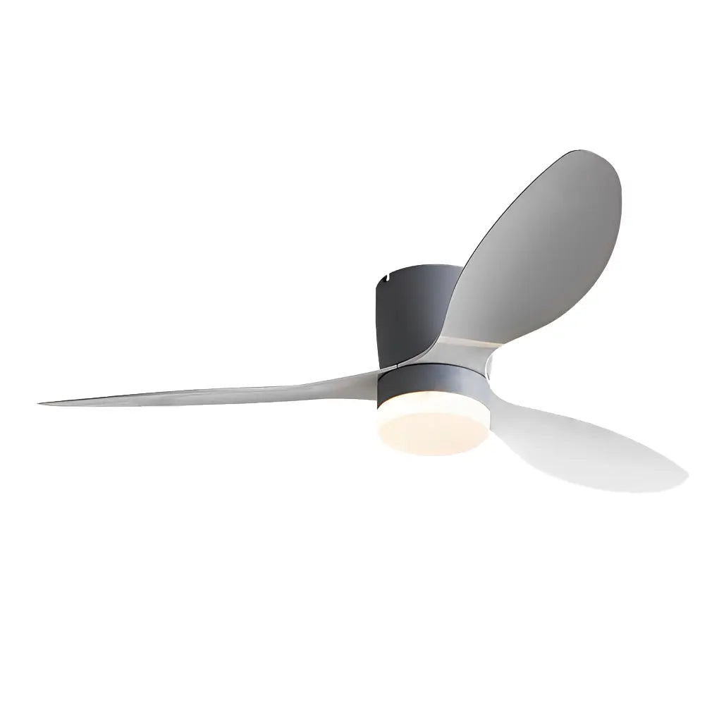 52-Inch Modern Ceiling Fan Lamp with 3 Blades, Mute Operation, LED Lighting, and Remote Control - Dimmable Luxe