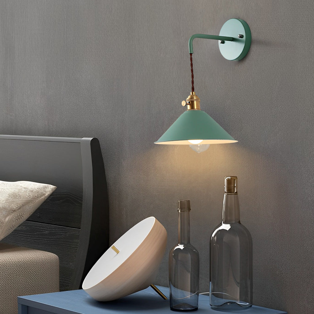 Funnel-Shaped Diffused Wall Sconce — Painted Metal, 1-Light LED, 9" Diameter