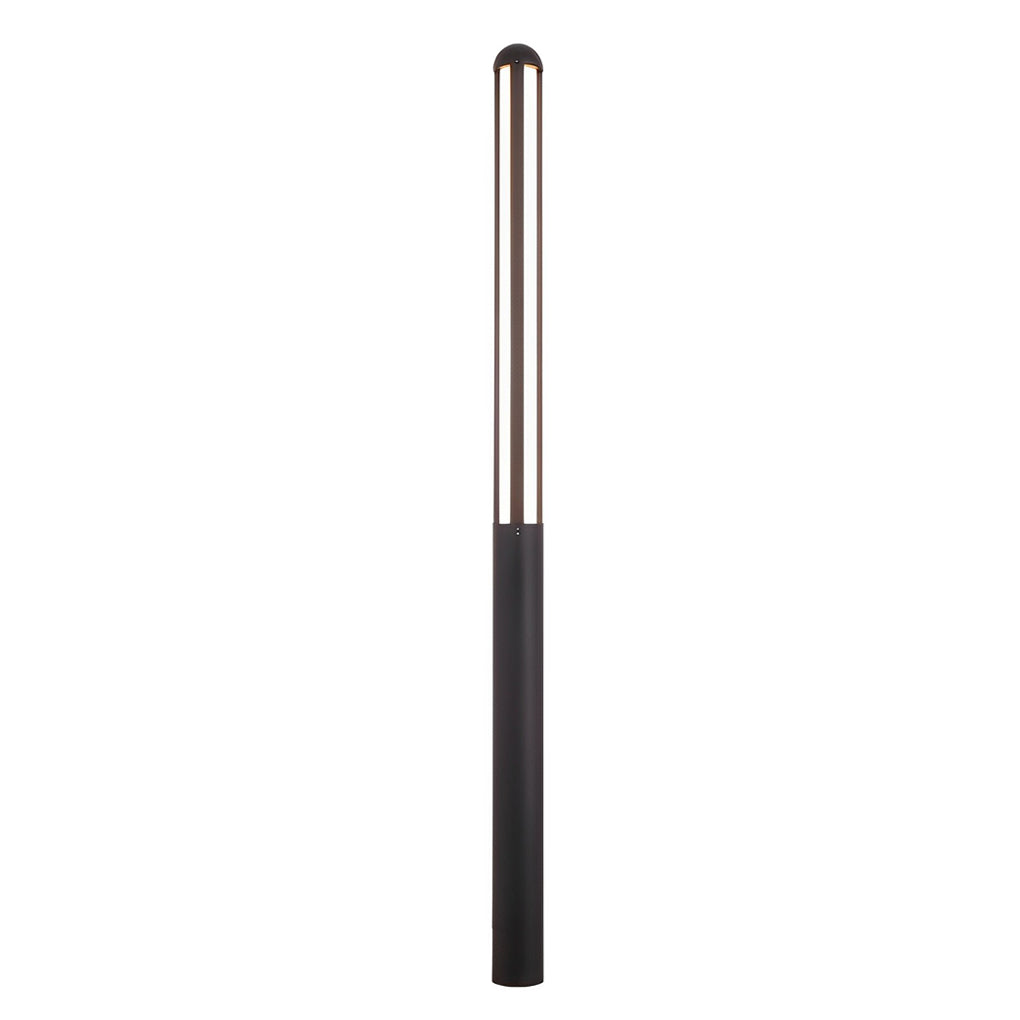 Modern Minimalist Bollard Light — Black Aluminum, LED, IP65 Weatherproof, 59"–118" Heights, 3000K