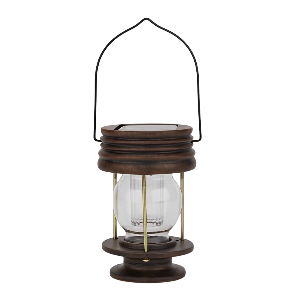 Retro Portable Solar Lantern Path Light — ABS, LED, IP44 Weatherproof, 3000K Warm White