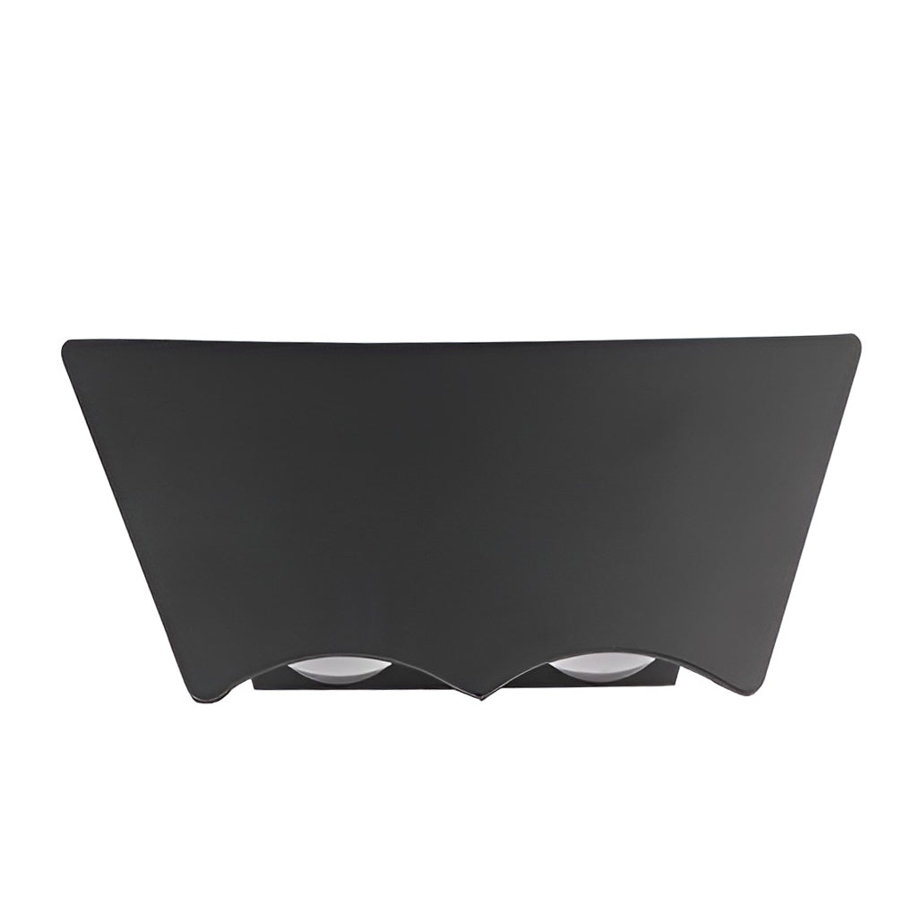 Modern Waterproof Black LED Up and Down Wall Washer Sconce Light