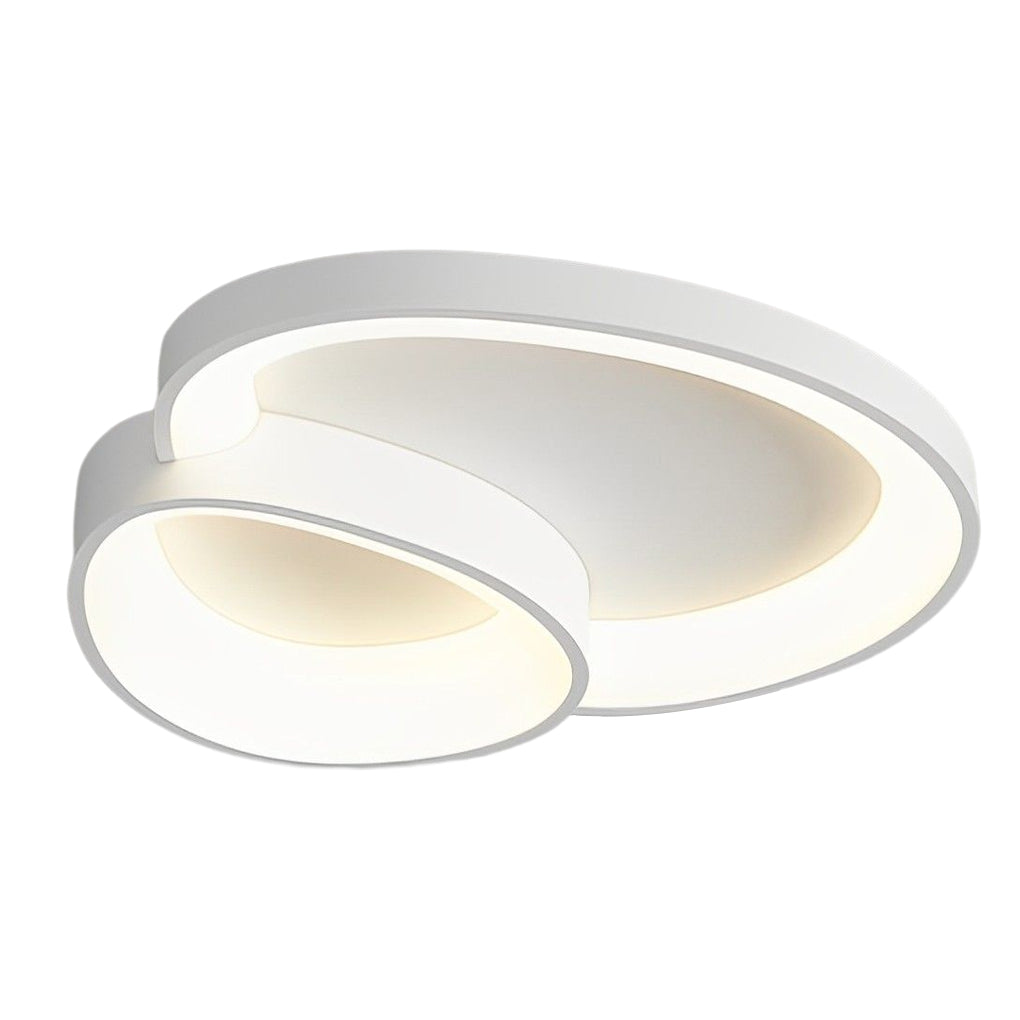 Geometric LED Flush-Mount Ceiling Light — Iron and Acrylic, Three-Step Dimming, 3000K/4500K/6000K