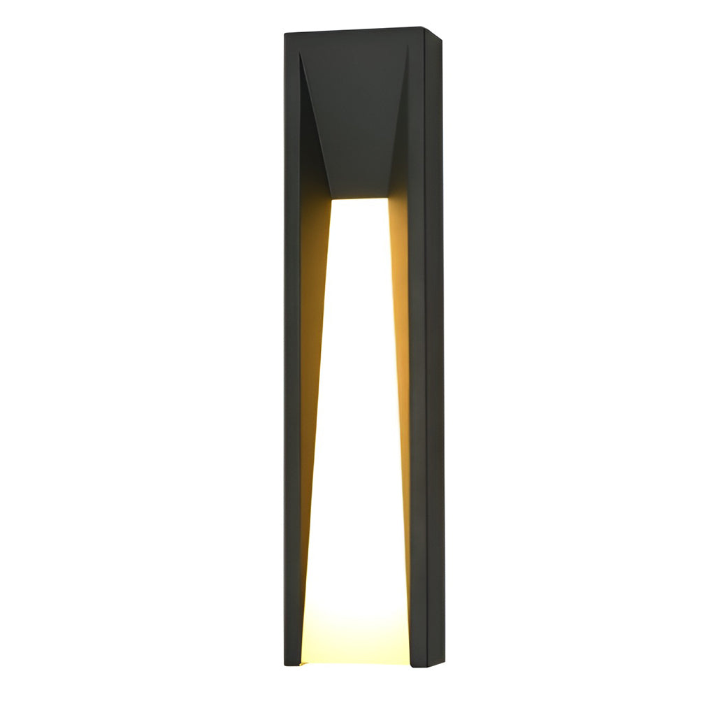 Modern Rectangular Outdoor Wall Sconce — Stainless Steel & Acrylic, 20W LED, 3200K, Hardwired, IP Weatherproof