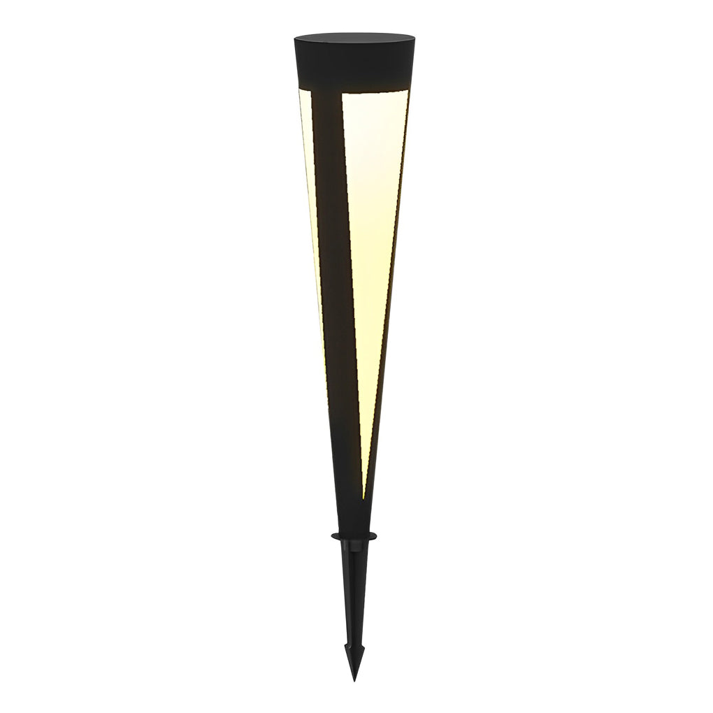 Round Solar Outdoor Bollard Light — Gray Aluminum & Acrylic, LED 10W, IP54, 6" × 24", Warm White 3000K