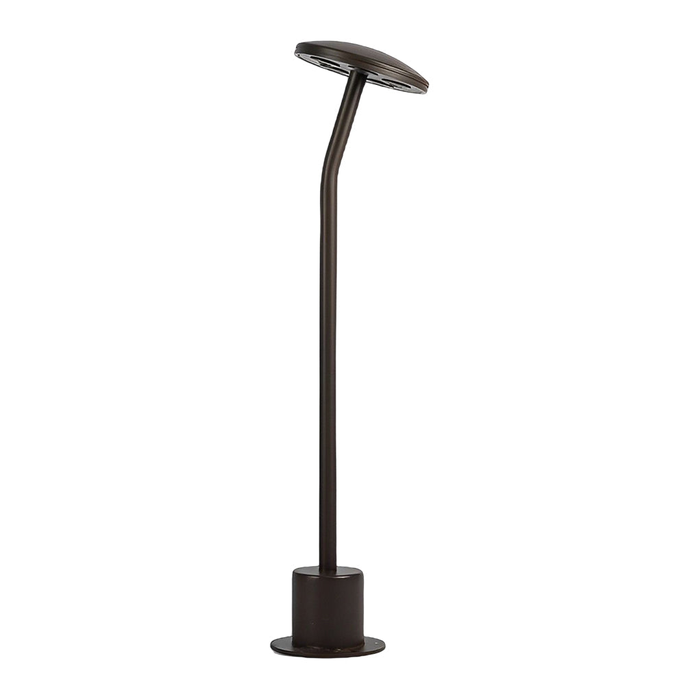 Mushroom LED Path Light — Aluminum, Brown, IP65 Weatherproof, Warm White 3000K, 33" H