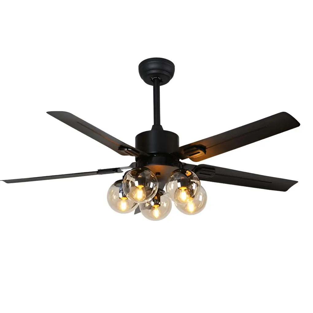 42-Inch Silent Nordic Flush Mount Ceiling Fan Light with 5 Lights and Remote Control Luxe