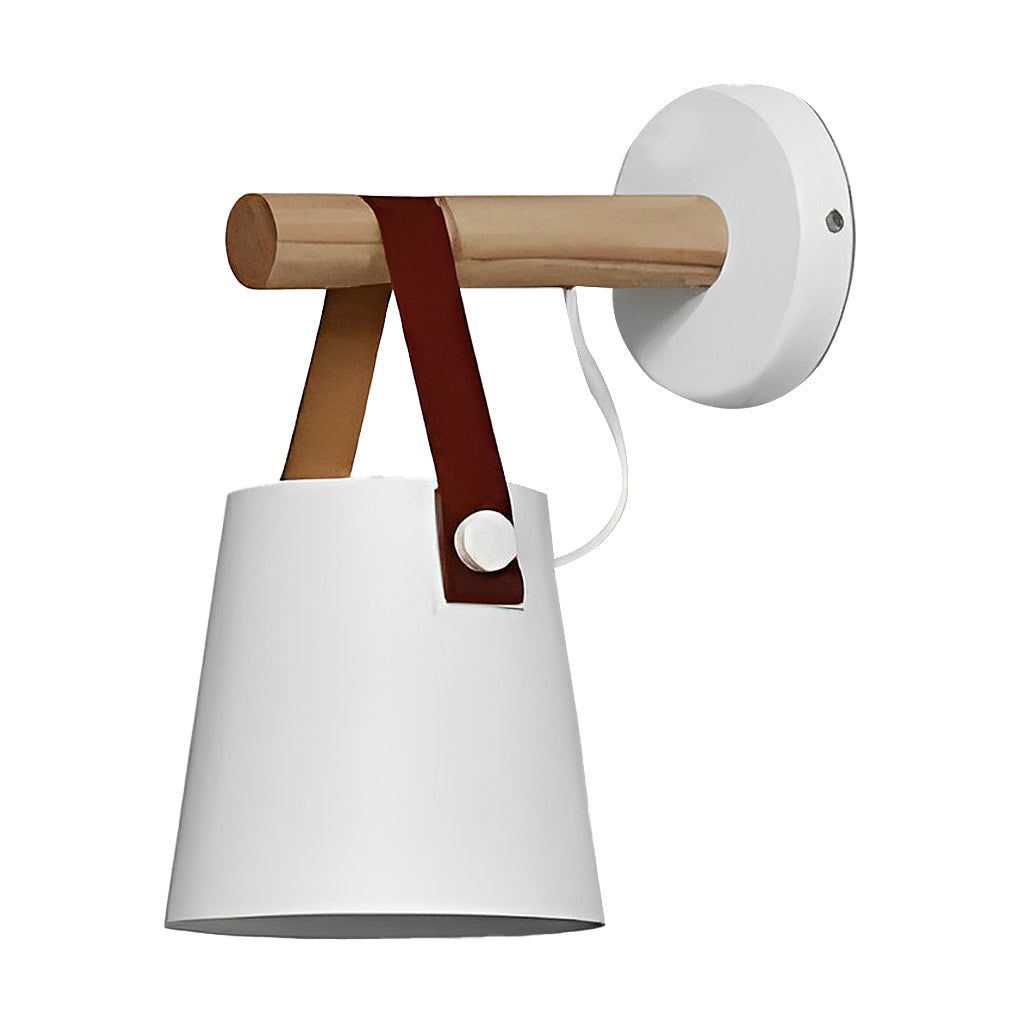 Classic Lampshade Plug-in Wall Sconce — Aluminum, E27, Warm White 3000K
