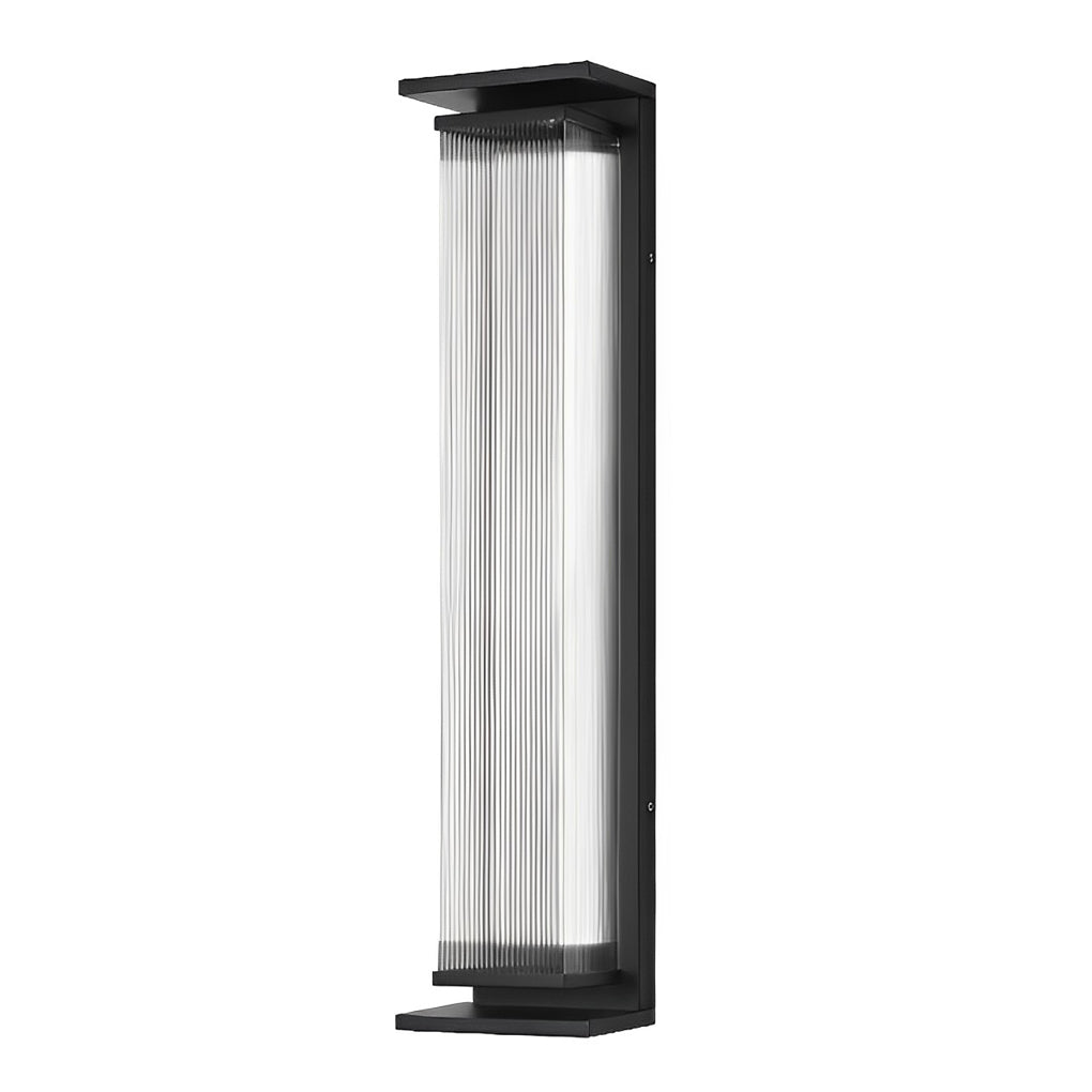 Industrial Strip Outdoor Wall Sconce — Black Stainless Steel, LED, Acrylic, 3-Color Temperature
