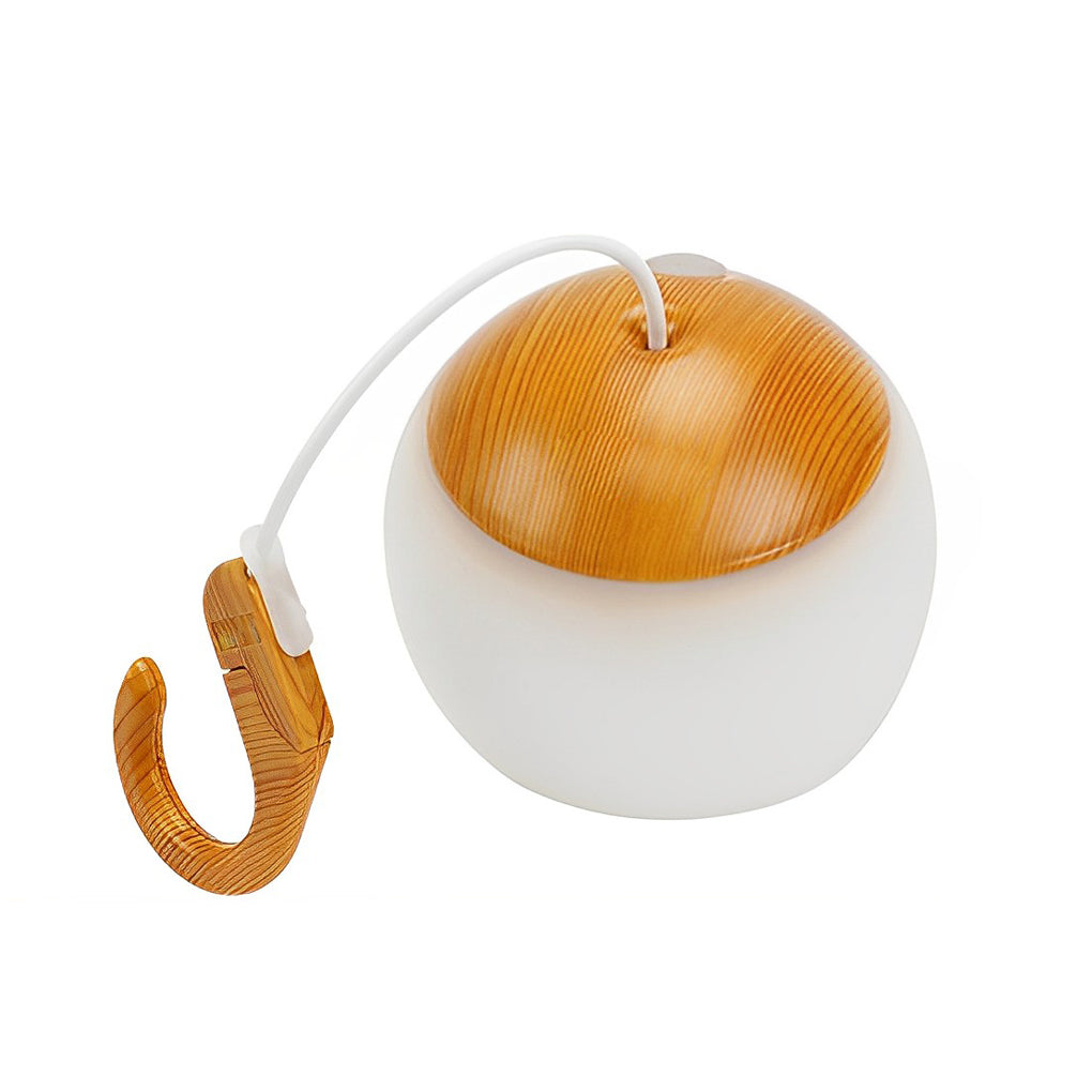Round Portable Camping Lantern — ABS + TPR, LED, Dimmable, USB Rechargeable, 3000K Warm White, 12-Hour Battery Life