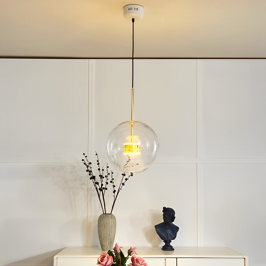Globe Bubble Glass Multi-Light Pendant — Aluminum, LED, 1-, 3-, 4-, or 6-Light