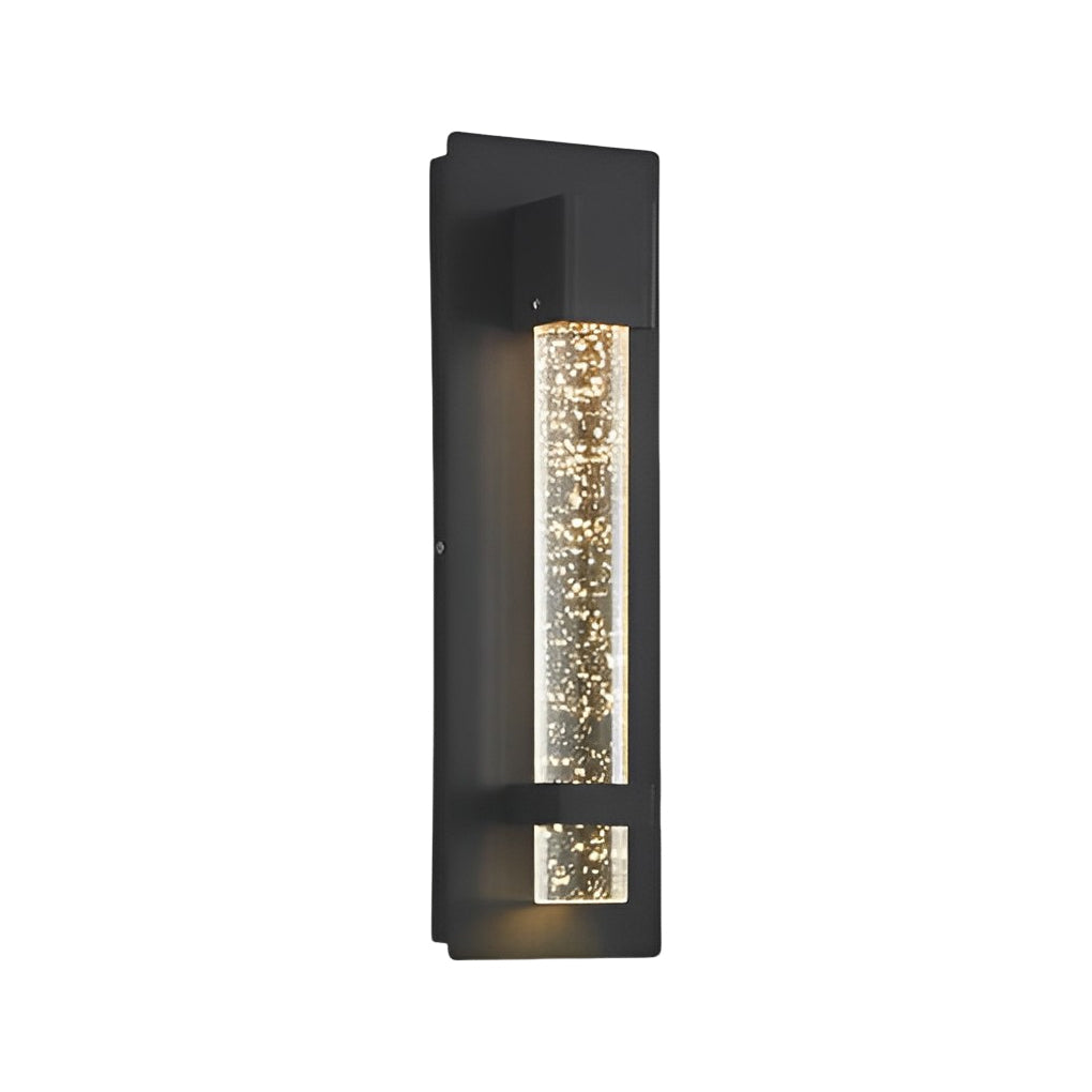 11.8" Bubble Glass Hardwired Outdoor Wall Sconce — Aluminum, LED 12W, IP65 Waterproof, 3000K