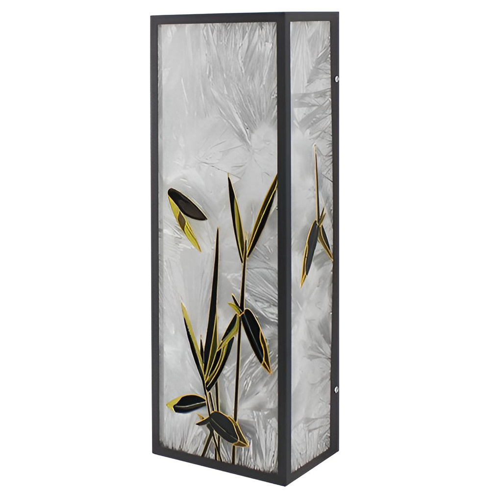 Vintage Floral Outdoor Wall Sconce — Galvanized Steel, Acrylic Shade, T5 LED, IP54 Weatherproof, 20" or 31"