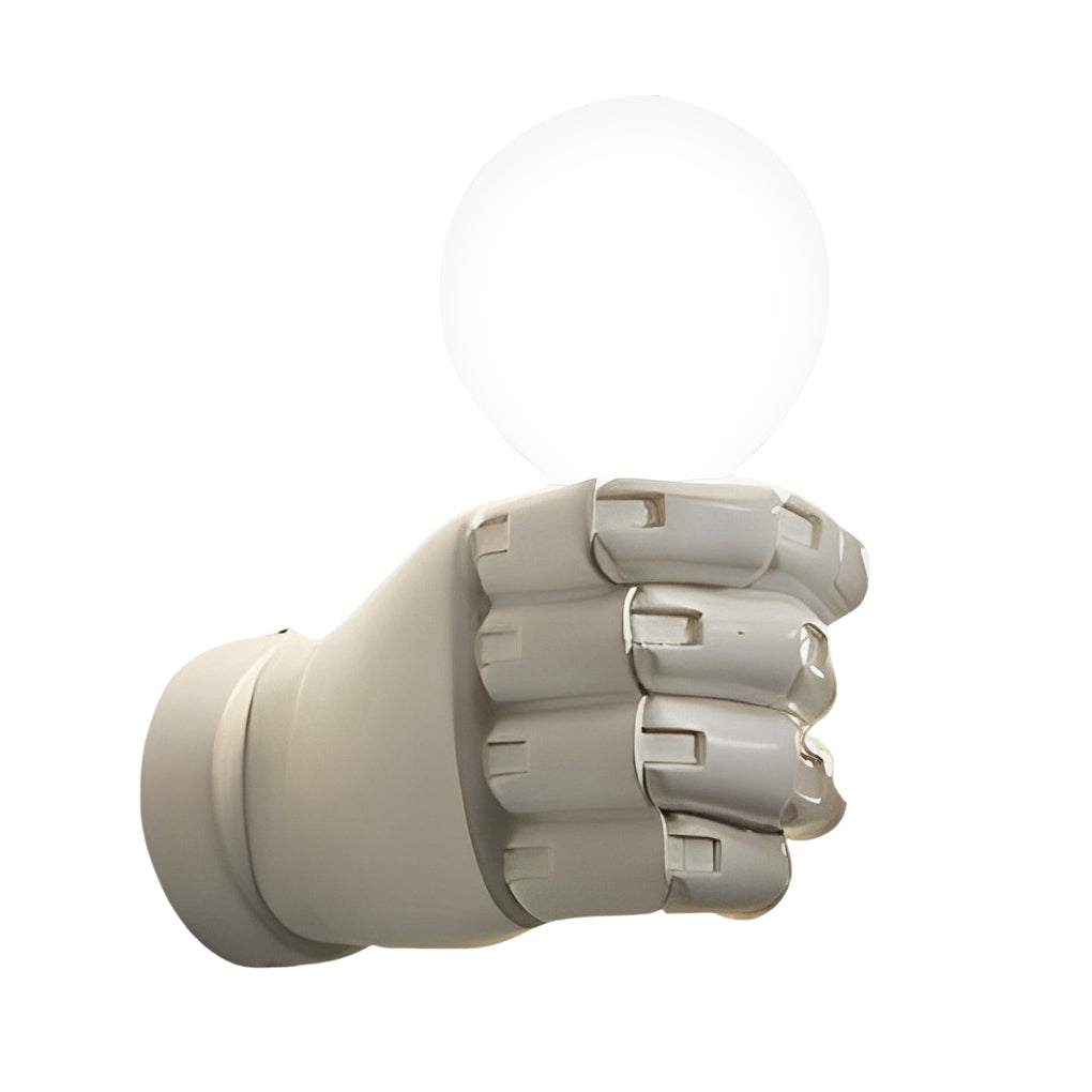 Fist-Shaped Retro Industrial Wall Sconce — Resin, E27, 6" x 4", Warm White 3000K