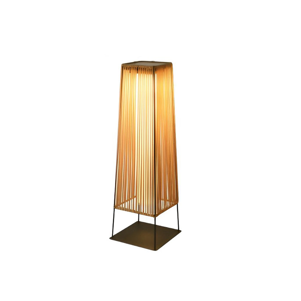 Outdoor Solar Floor Lamp — Rubber Shade, Stainless Steel, 3000K, Solar / Hardwired, Waterproof