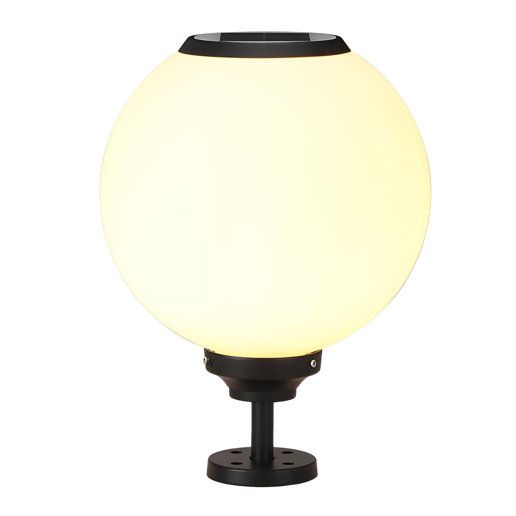 Ball Solar Post Cap Pillar Light — Die-Cast Aluminum, LED, Three-Step Dimming (3000K / 4500K / 6000K), Waterproof