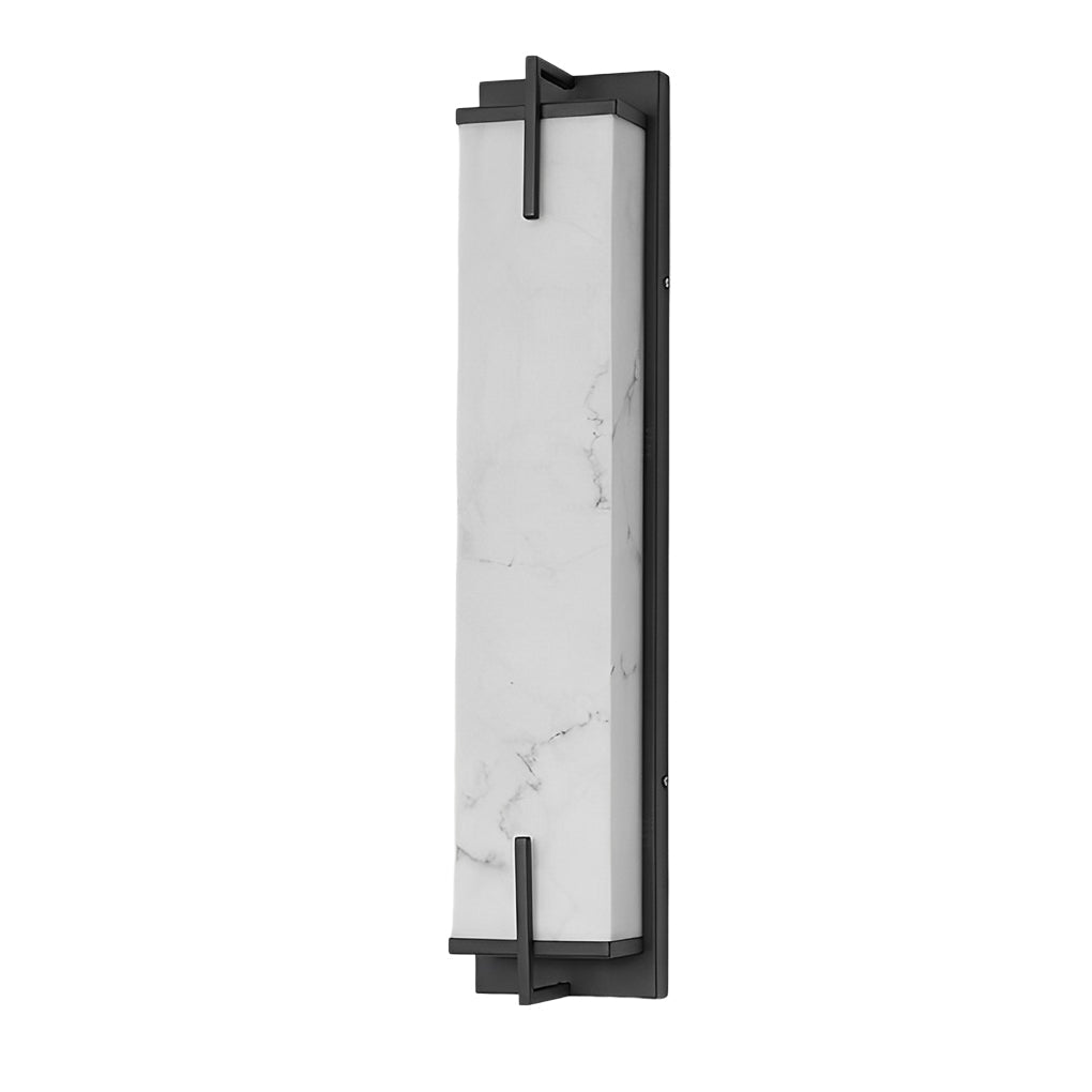Modern Rectangular Outdoor Wall Sconce — Resin & Stainless Steel, Black, LED, 3000K/4500K/6000K, IP Weatherproof