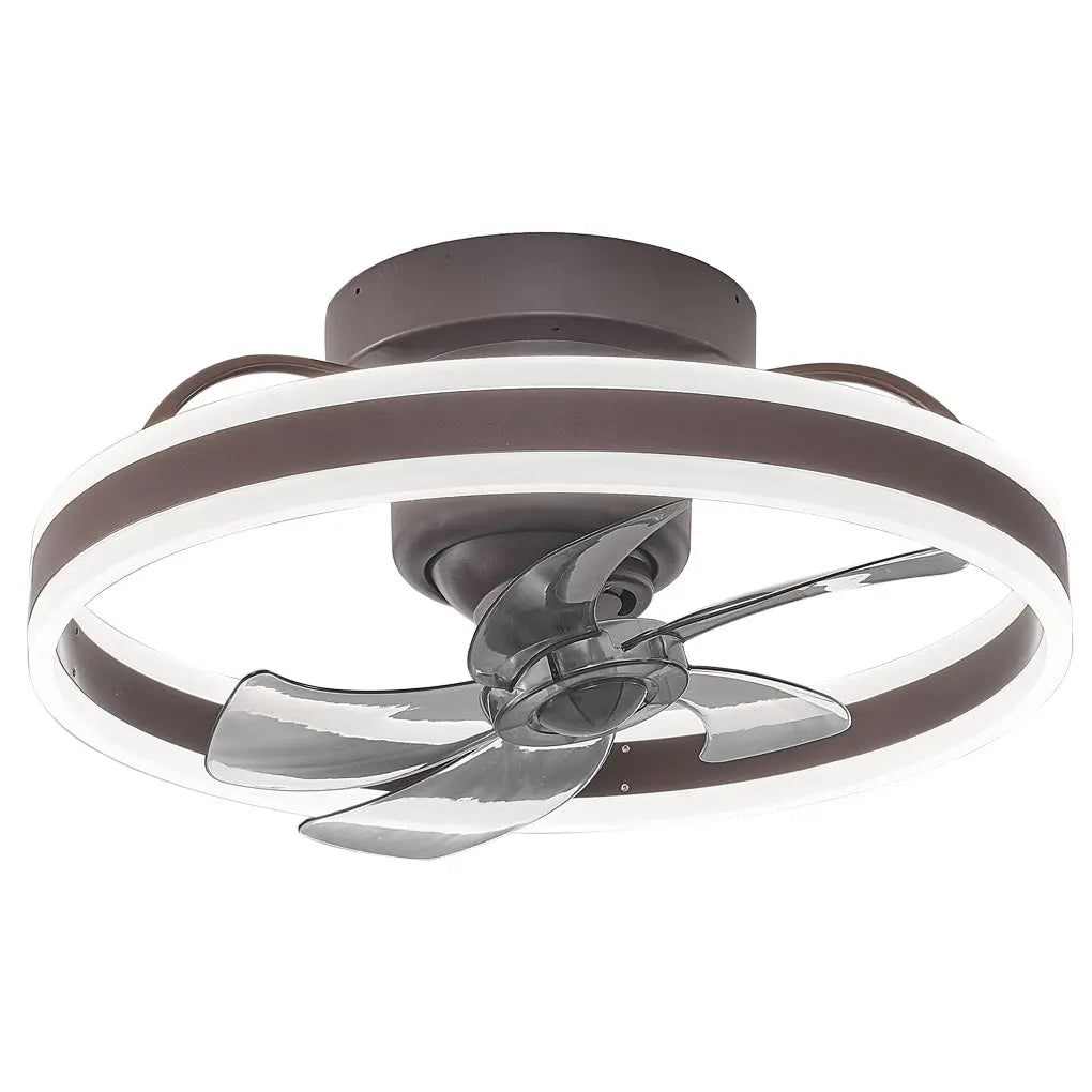Modern Ceiling Fan Light with Round Design, Stepless Dimming, and 360° Rotation Luxe