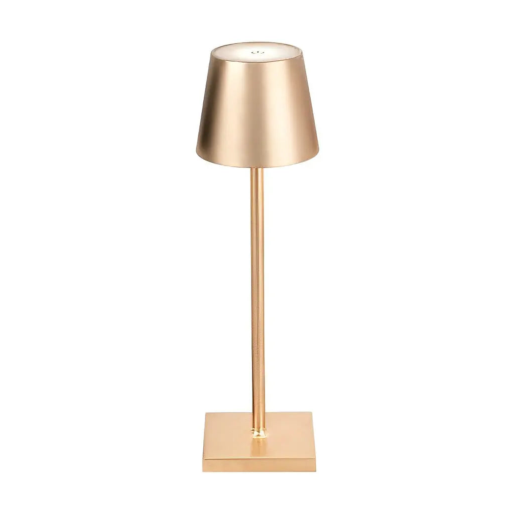 Portable Touch-Control Table Lamp with Rechargeable Aluminum Design - Top Hat Luxe