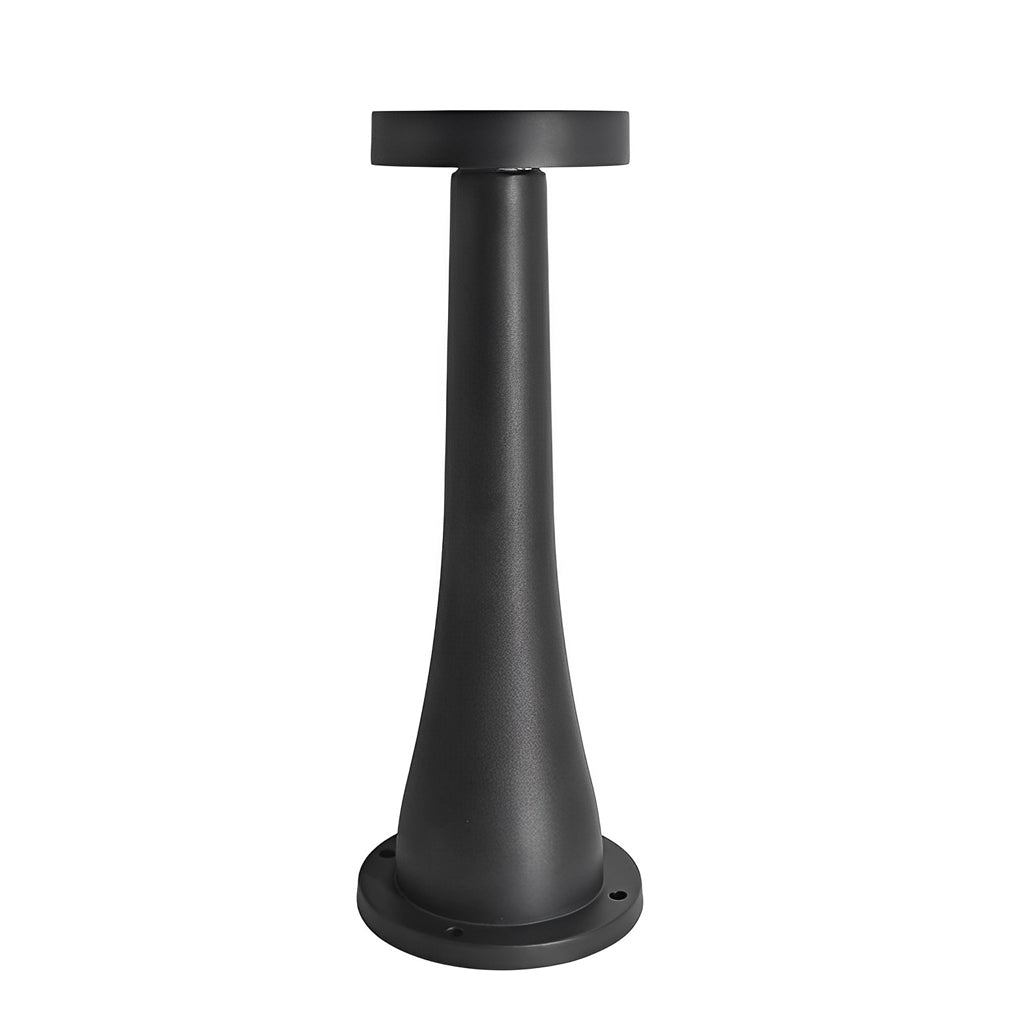 Mushroom Outdoor Pathway Bollard Light — Black Aluminum, LED, IP65 Weatherproof, 7.5" × 20.5"