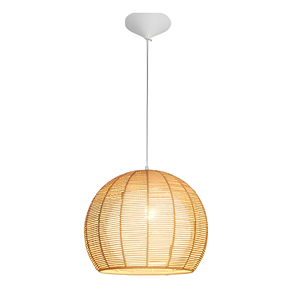 Lantern Woven Rattan Rope Chandelier — Rustic Modern, E27, LED, Warm White 3000K