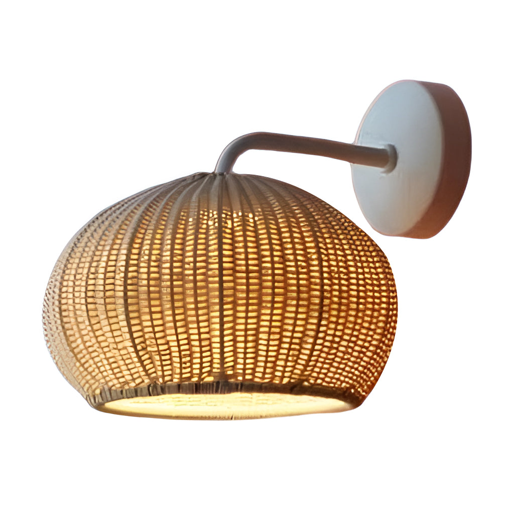 Rattan Lantern Outdoor Pendant & Wall Sconce — PE Rattan, E27 LED, 12W, IP55, Warm White 3000K, Beige or Coffee