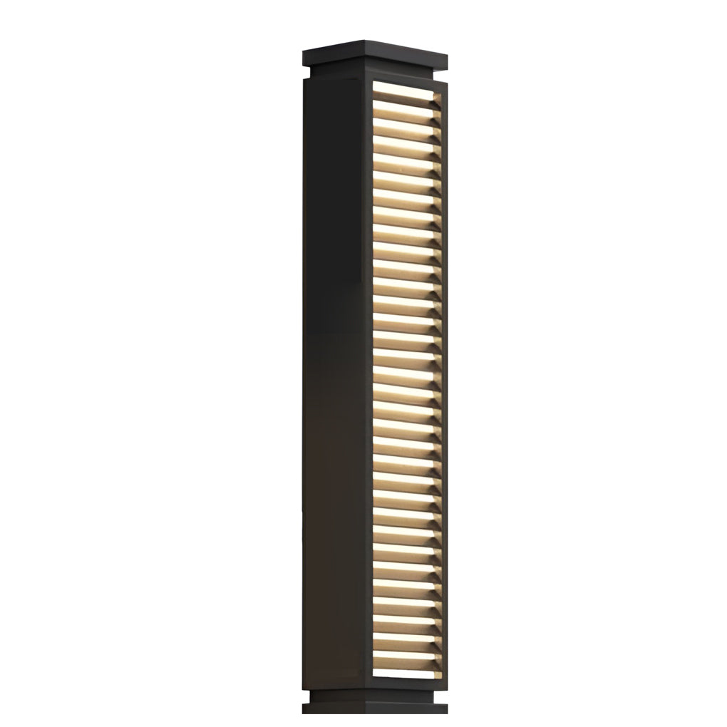 modern waterproof stainless steel led louvered pathway bollard lights with a sleek design