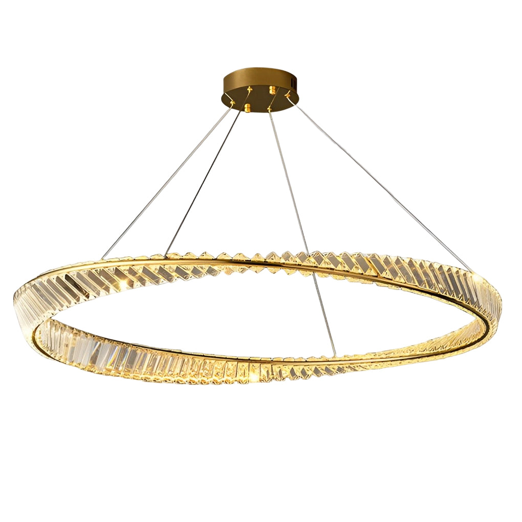 Modern Crystal Chandelier — Stainless Steel, Electroplated Finish, Stepless Dimming, Remote Control