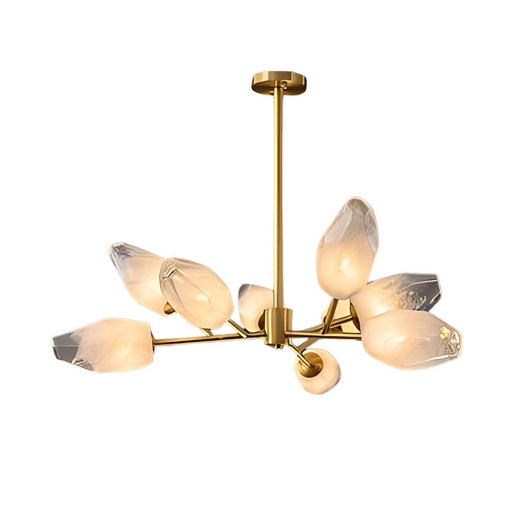 Molecular Glass Sputnik Chandelier — Electroplated Metal, Gold, G9, 3- to 18-Light, Dining Room