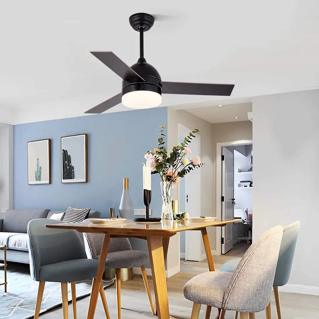 Nordic Ceiling Fans with Lights - Electroplated Metal and Acrylic LED Design Luxe