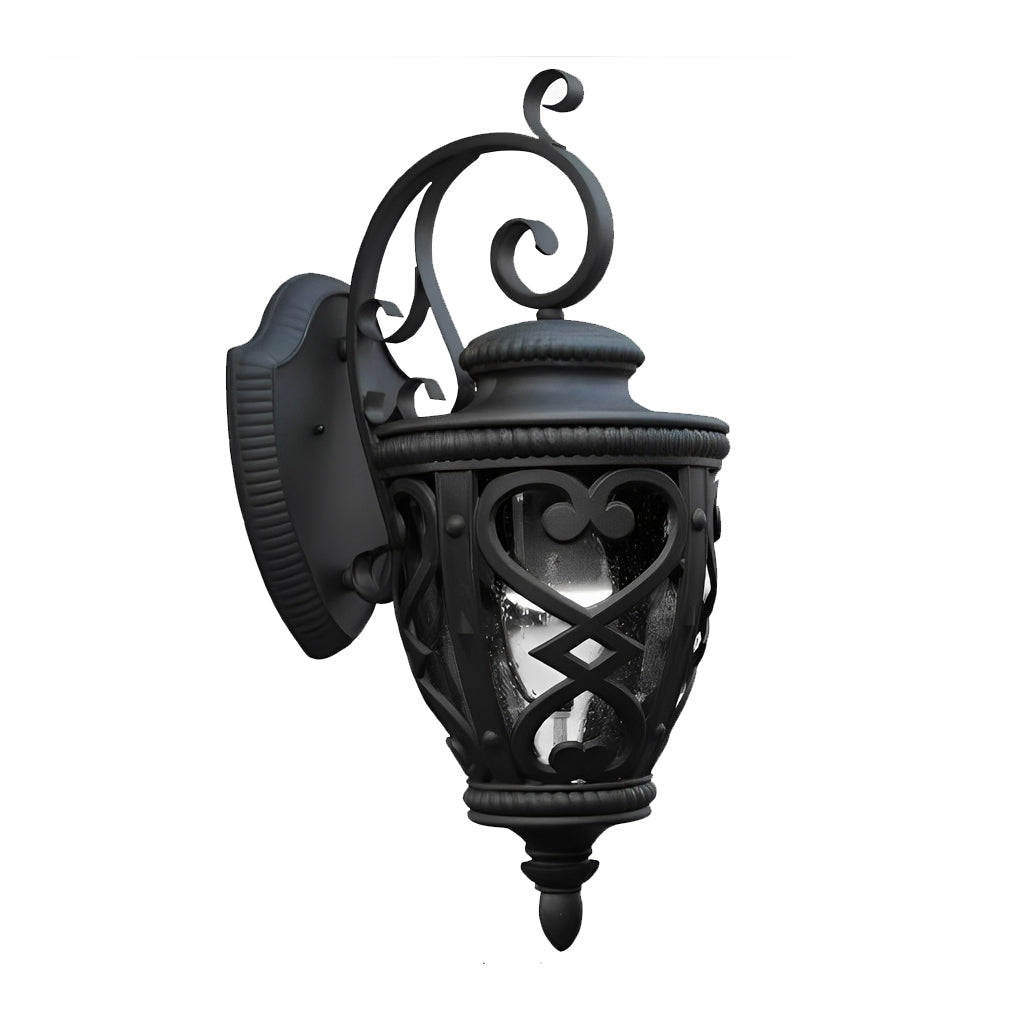 Retro Bubble Glass Outdoor Wall Sconce — Die-Cast Aluminum, E27, IP33 Waterproof