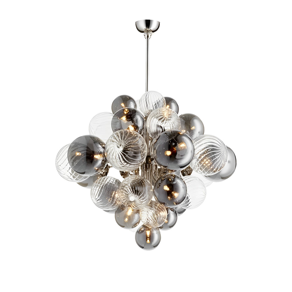 Postmodern Bubble Glass Ball Chandelier — LED, 3000K Warm White, 110–240V, Hardwired