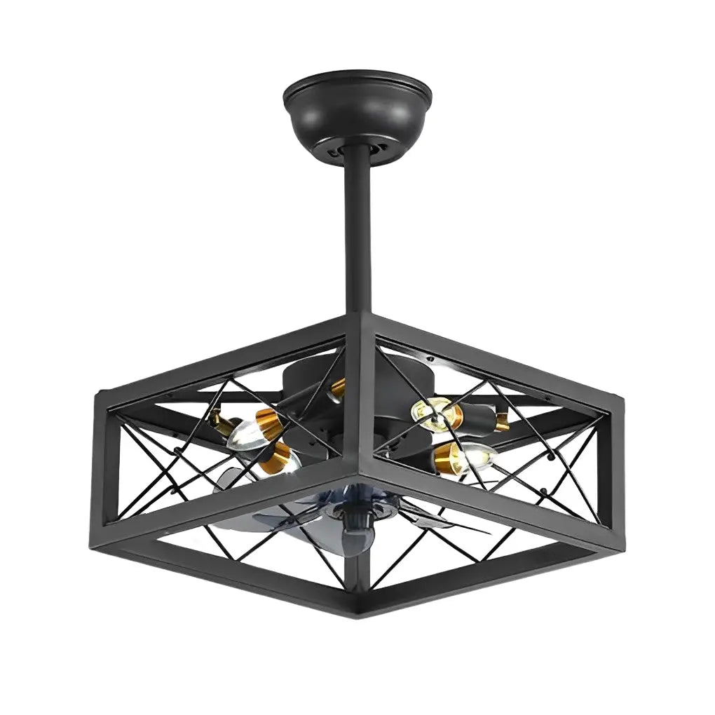 Bladeless Ceiling Fan with Remote Control: Retro Design, Three-Step Dimming, and Silent Operation Luxe