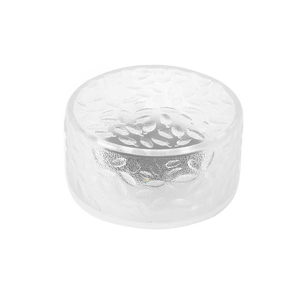 Round Ice Brick Solar Step Lights, Set of 4 — Acrylic, LED, IP65 Weatherproof, Warm White / Daylight