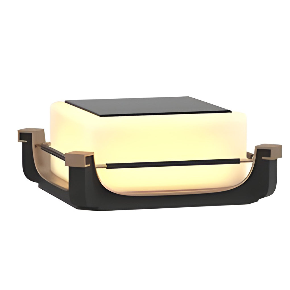 Solar LED Outdoor Deck Post Light — Stainless Steel, IP65 Weatherproof, 3000K Warm White
