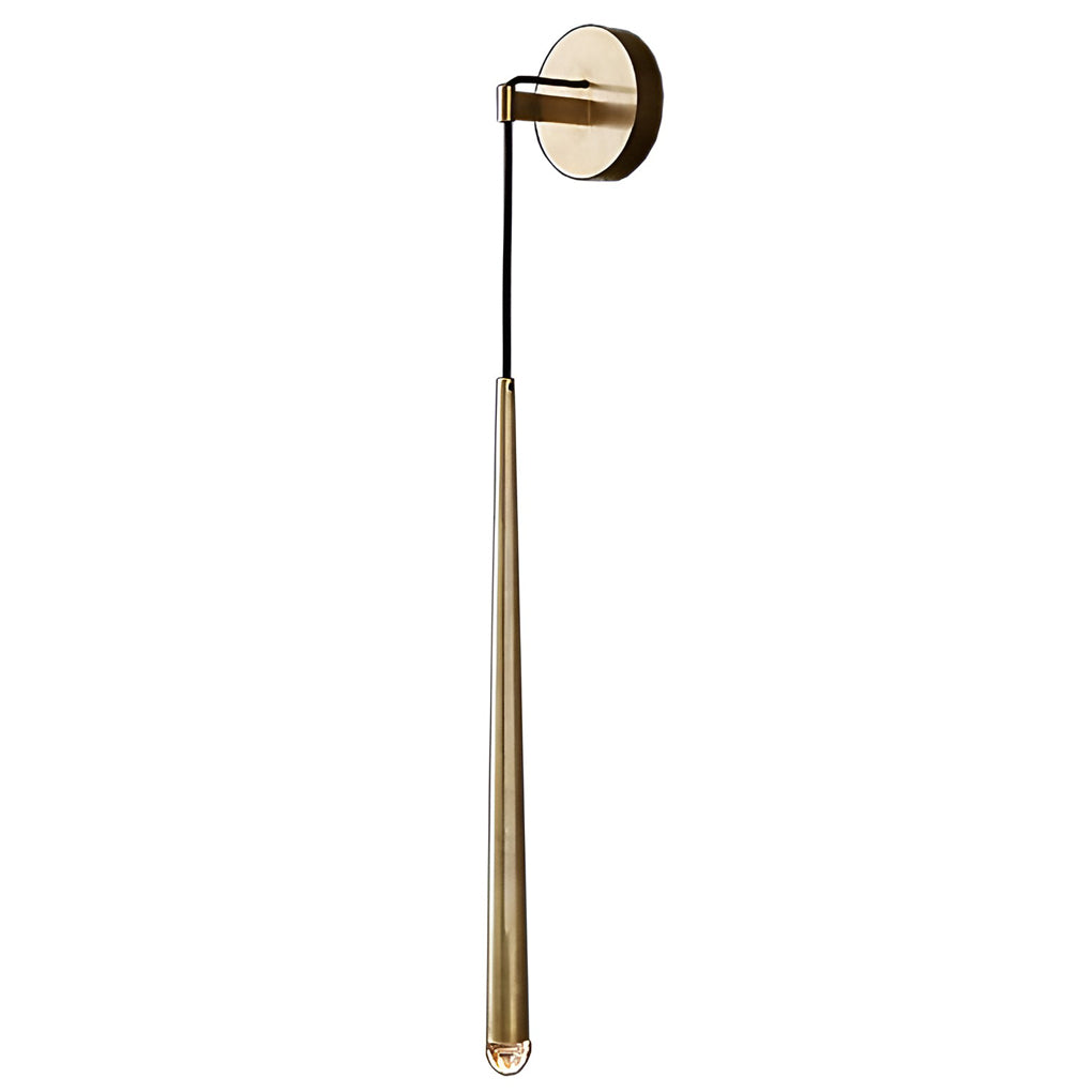 Crystal Strip LED Wall Sconce — Metal, Modern Minimalist, Gold or Black, 20" or 24"