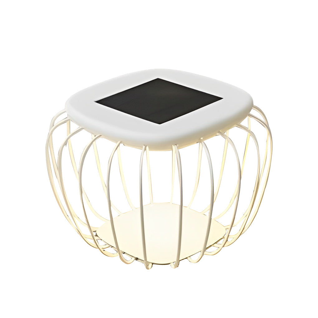 Modern Solar Outdoor Lantern — Galvanized Iron & PE, LED 1W, 3000K Warm White, IP65 Weatherproof, 16.1" × 11.8"